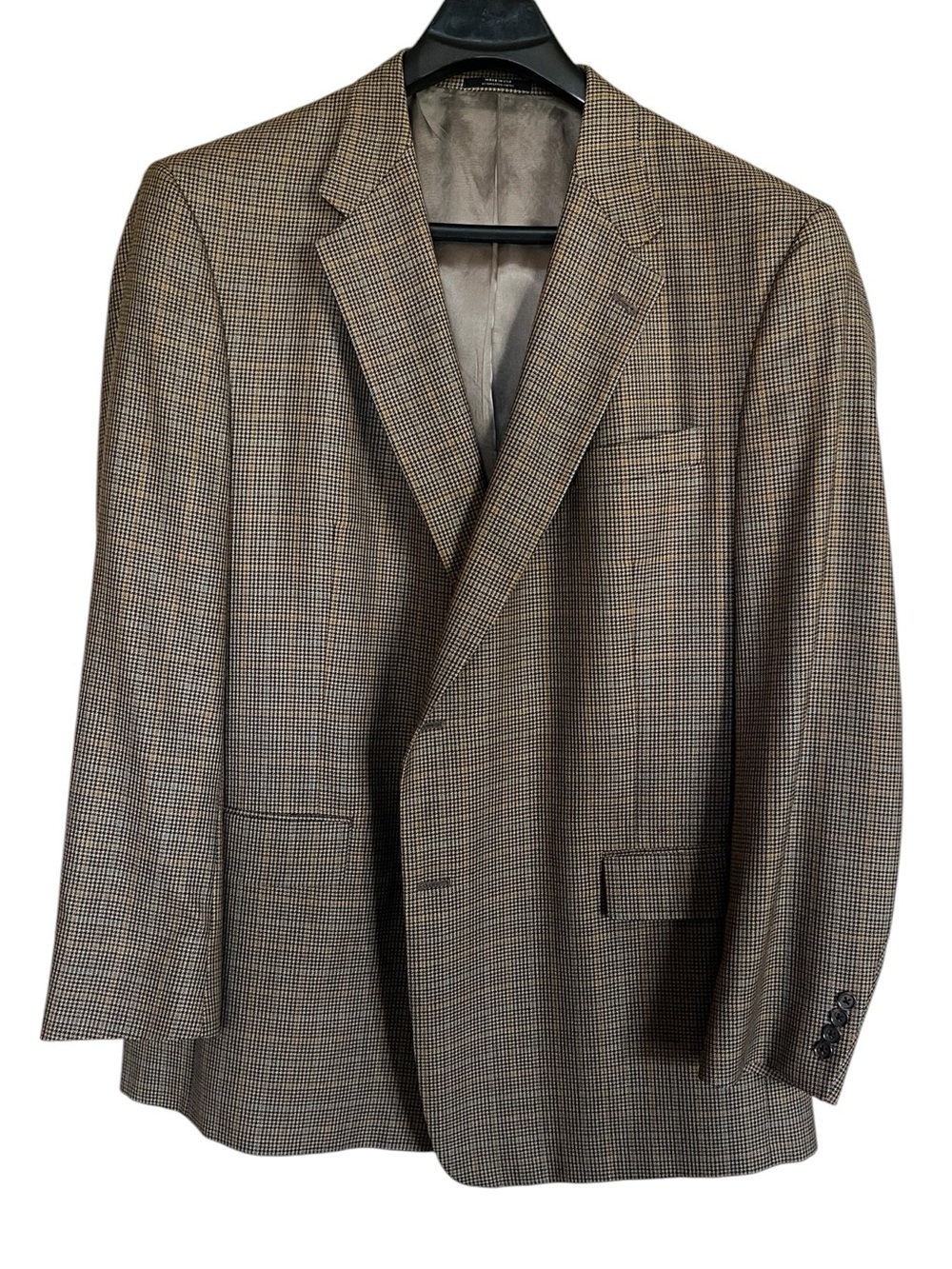 Hart Schaffner Marx Brown Men’s Plaid Sport Coat/Blazer Size 52 L